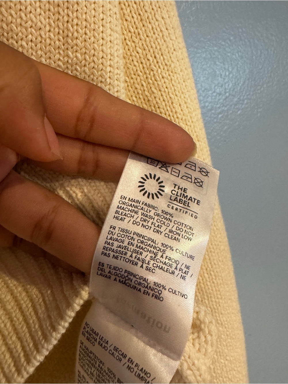 Reformation Clara Cotton Crew Cardigan Fior Di Latte - Picture 8 of 8